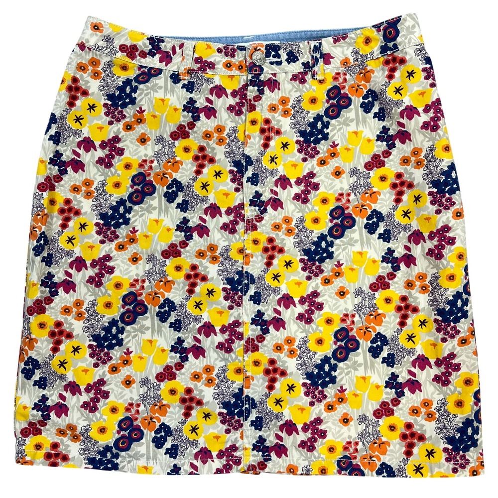 Y2K Tommy Hilfiger Floral Mini Skirt 12 Lightweight Multi-Color Cottage Boho VTG
